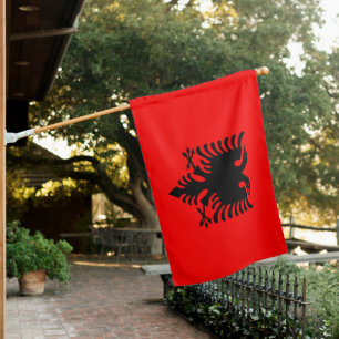 Albania Flag Bold Emblem of Strength and Herita