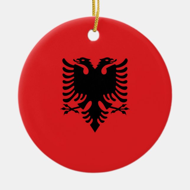 Albania Flag Ceramic Ornament (Front)