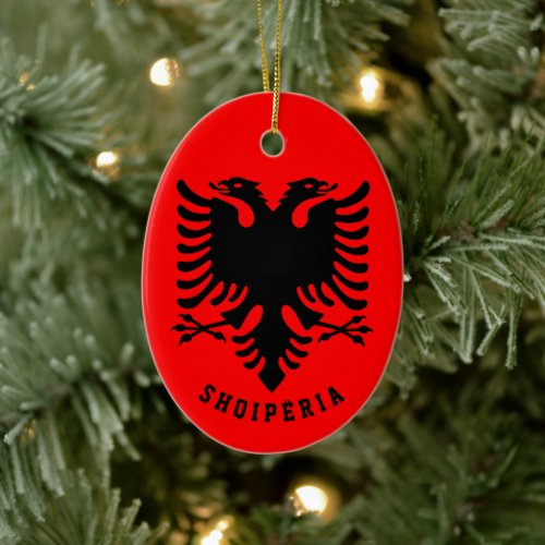 Albania Flag Ceramic Ornament