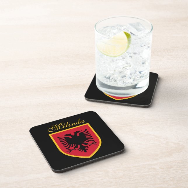 Albania Flag Coaster (Right Side)