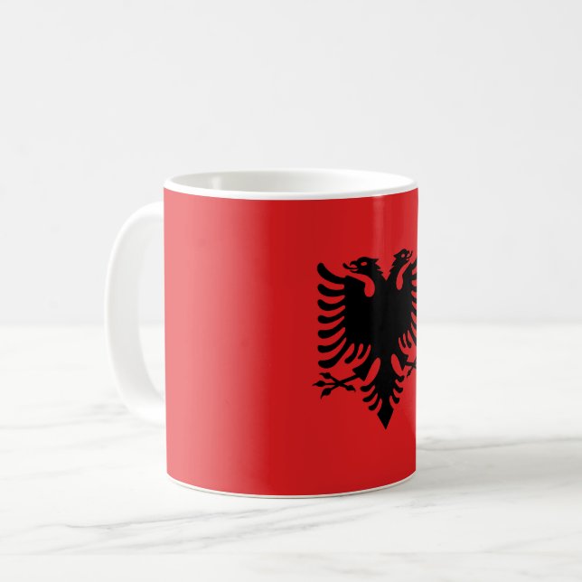 Albania Flag Coffee Mug (Front Left)