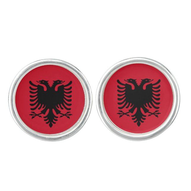 Albania Flag Cufflinks (Front)