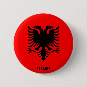 Albania Flag Cute Patriotic Button