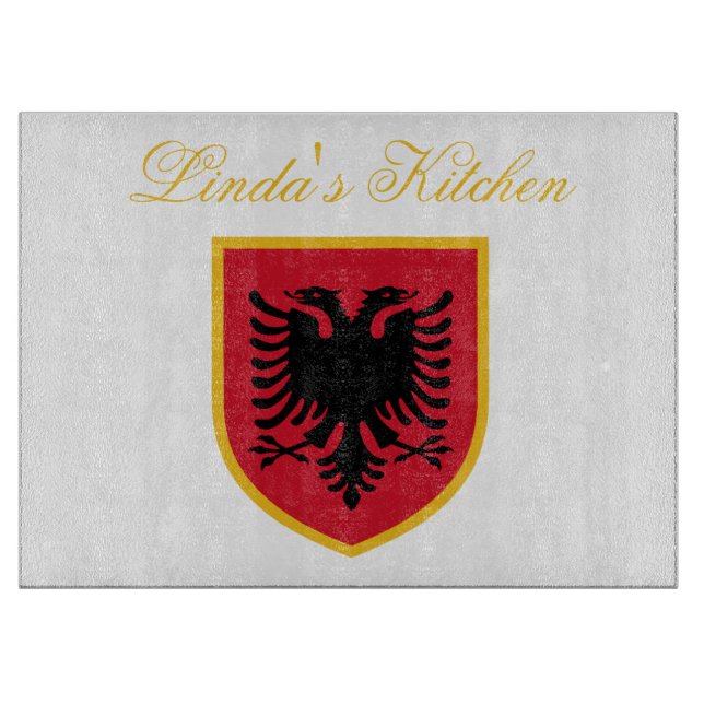 Albania Flag Cutting Board (Front)