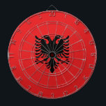 Albania Flag Dart Board<br><div class="desc">Albania Flag</div>