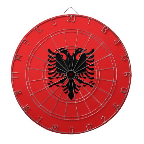 Albania Flag Dart Board