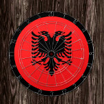 Albania Flag Dartboard & Albanian / game board<br><div class="desc">Dartboard: Albania & Albanian flag darts,  family fun games - love my country,  summer games,  holiday,  fathers day,  birthday party,  college students / sports fans</div>