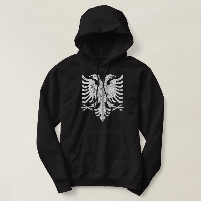 Albania Flag Eagle Albanian Kosovo Design Zip Hood Hoodie (Design Front)