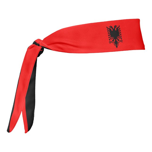 Albania Flag Elegant Patriotic Tie Headband (Rotate 270)