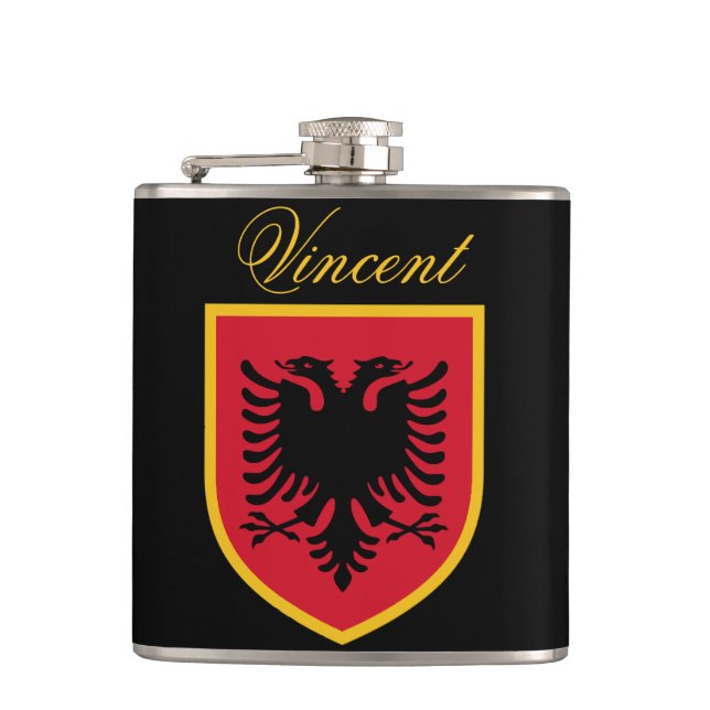 Albania Flag Flask (Front)