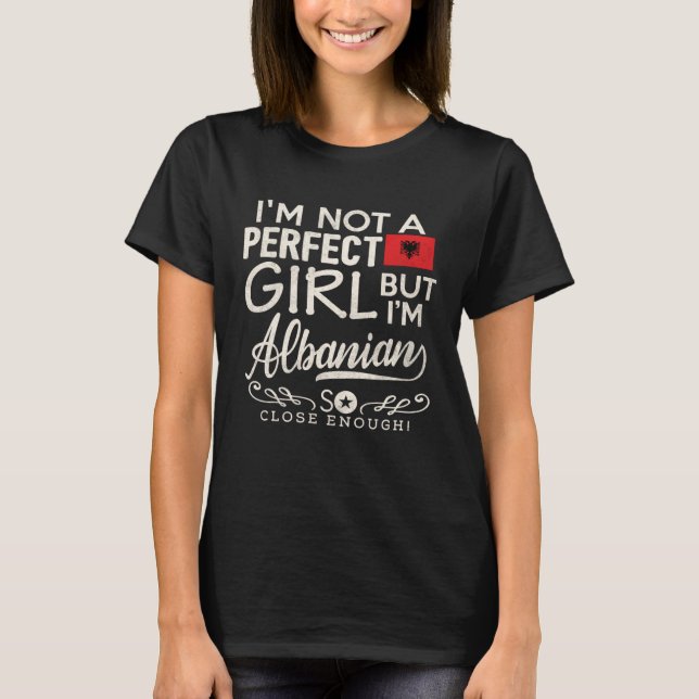 Albania Flag Girl  Albanian Pride Souvenir Women T-Shirt (Front)