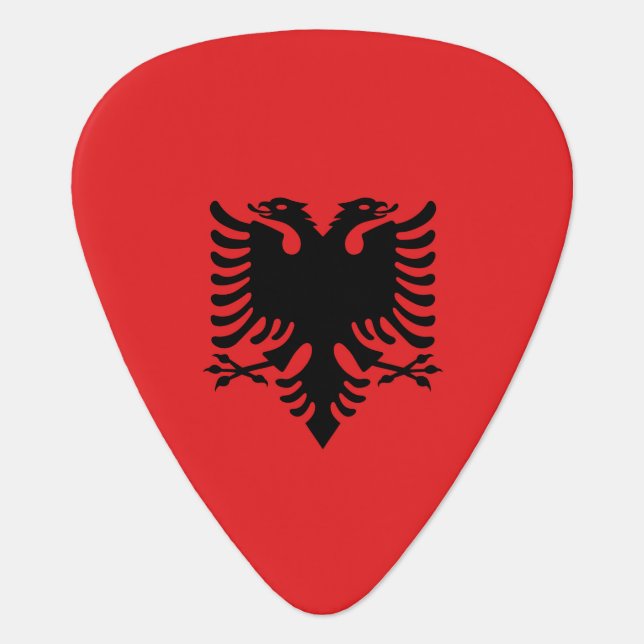 Albania Flag Guitar Pick (Front)