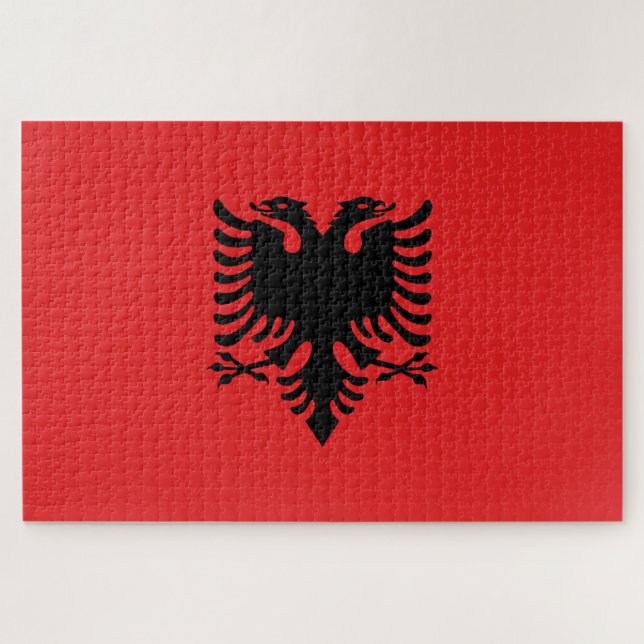 Albania Flag Jigsaw Puzzle (Horizontal)