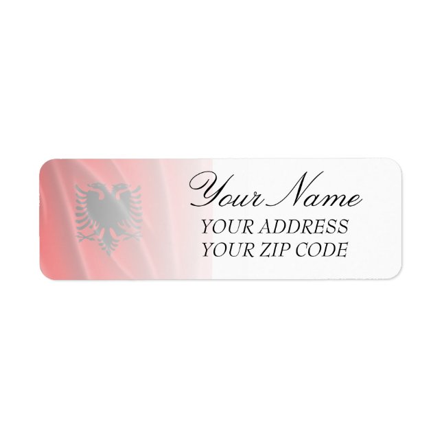 ALBANIA FLAG LABEL (Front)