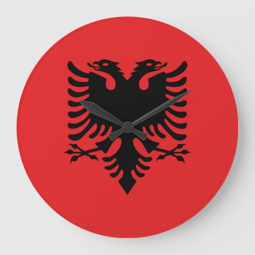 Albania flag large clock