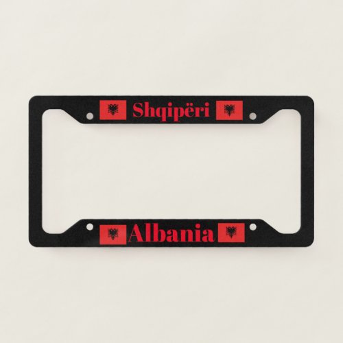 Albania Flag License Plate Frame