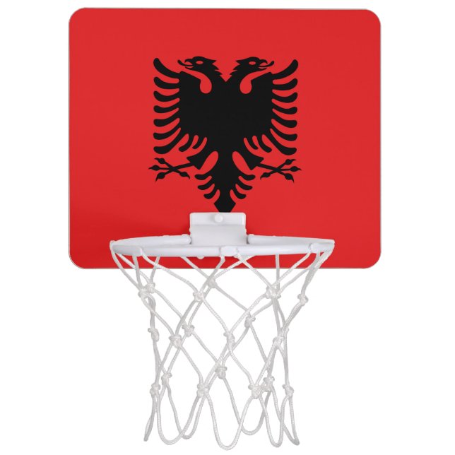 Albania Flag Mini Basketball Hoop (Front)