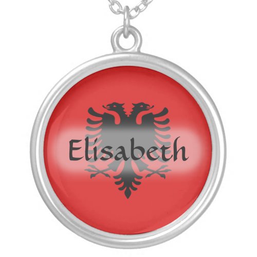 Albania Flag  Name Necklace