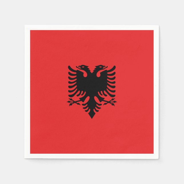 Albania Flag Napkins (Front)
