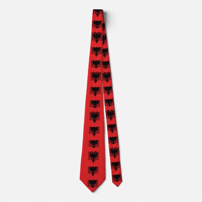 Albania Flag Neck Tie (Front)