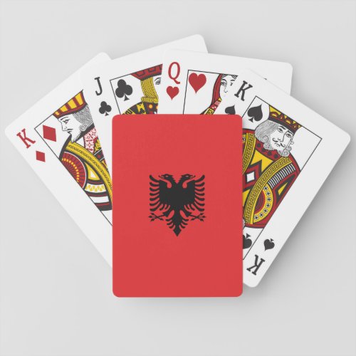 Albania Flag Poker Cards