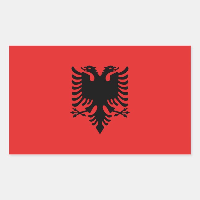 Albania Flag Rectangular Sticker (Front)