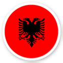 Albania Flag Round Sticker