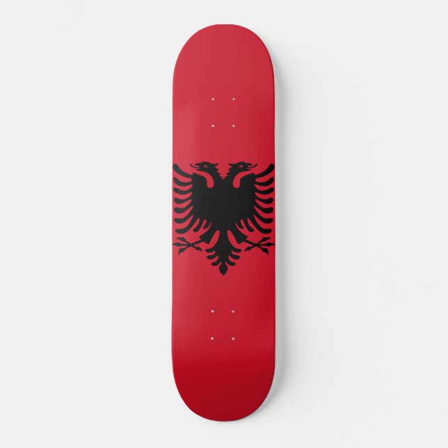 Albania Flag Skateboard (Front)