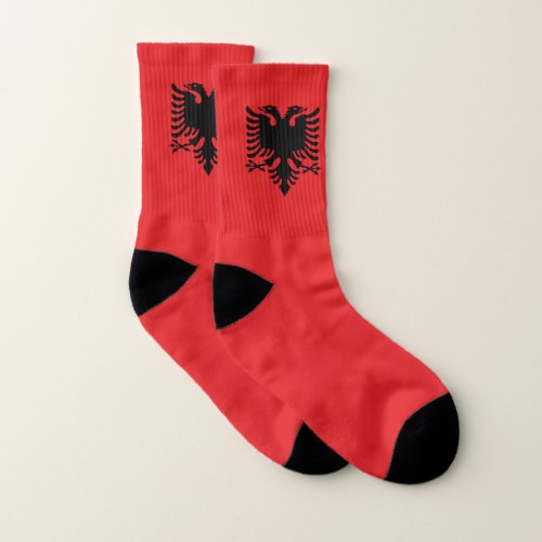 Albania Flag Socks