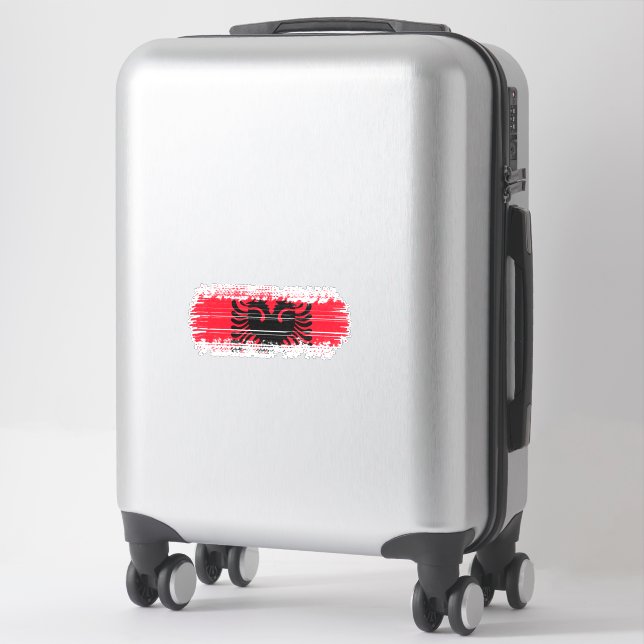 Albania flag sticker (Suitcase)