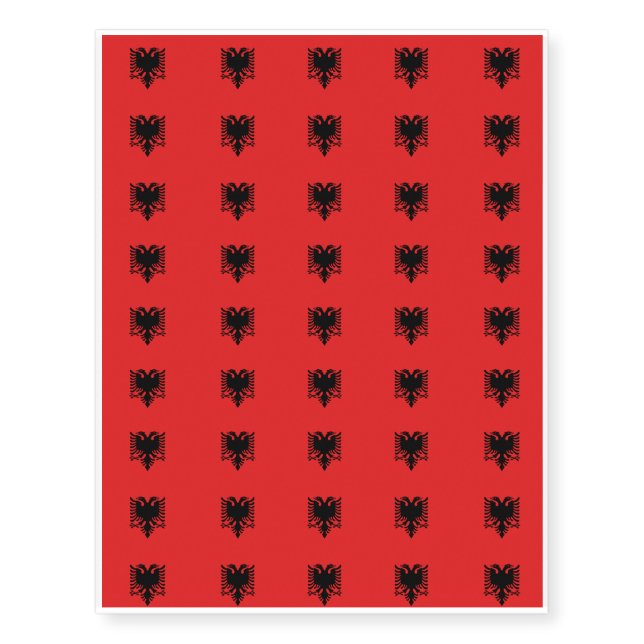 Albania Flag Temporary Tattoos