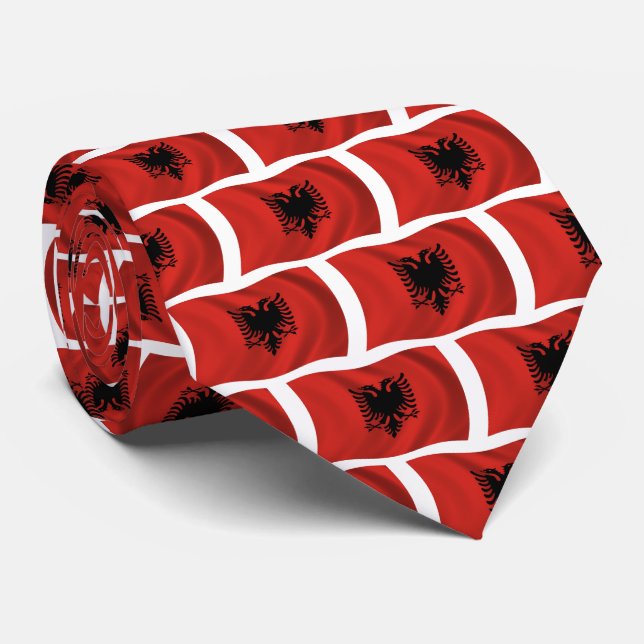 Albania Flag Tie (Rolled)