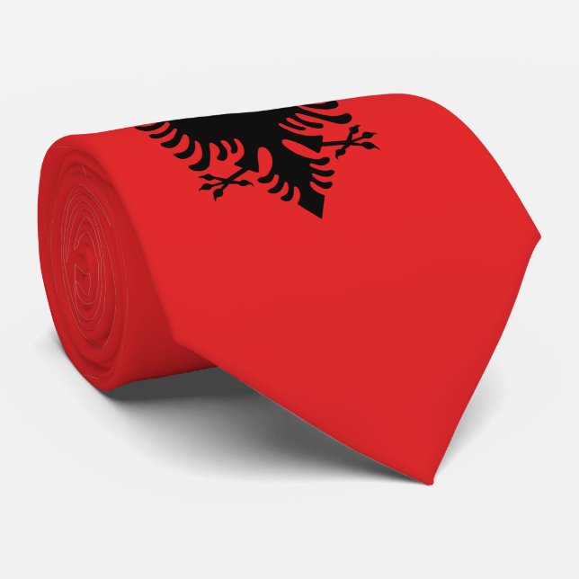 Albania Flag Tie (Rolled)