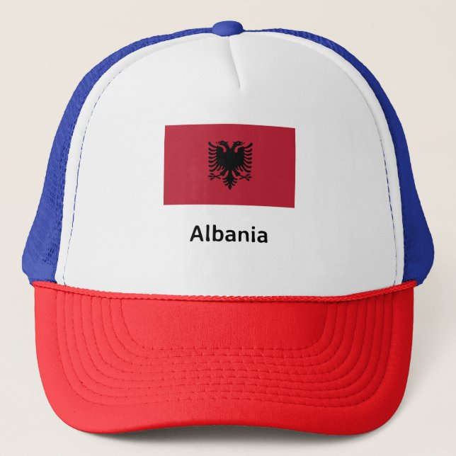 Albania Flag Trucker Hat (Front)