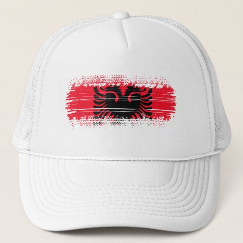 Albania flag trucker hat
