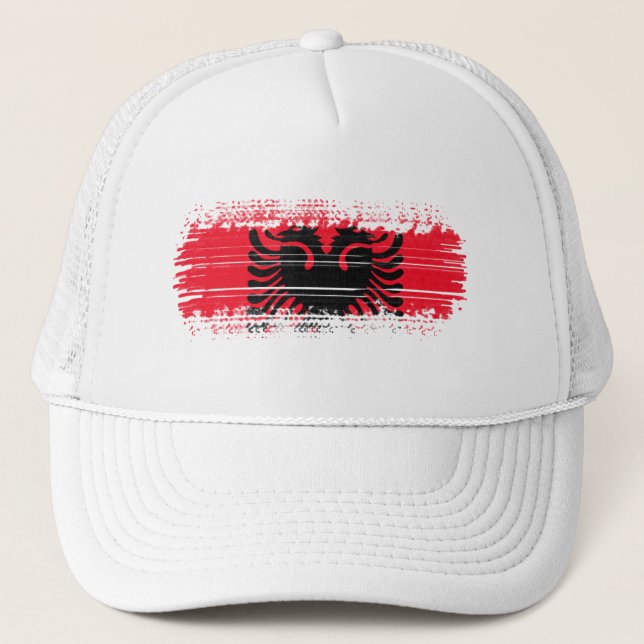 Albania flag trucker hat (Front)