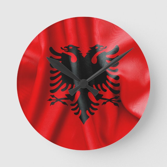Albania Flag Wall Clock (Front)