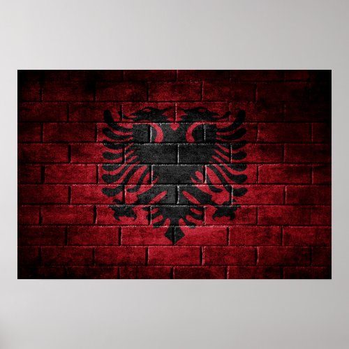 Albania flag wall poster