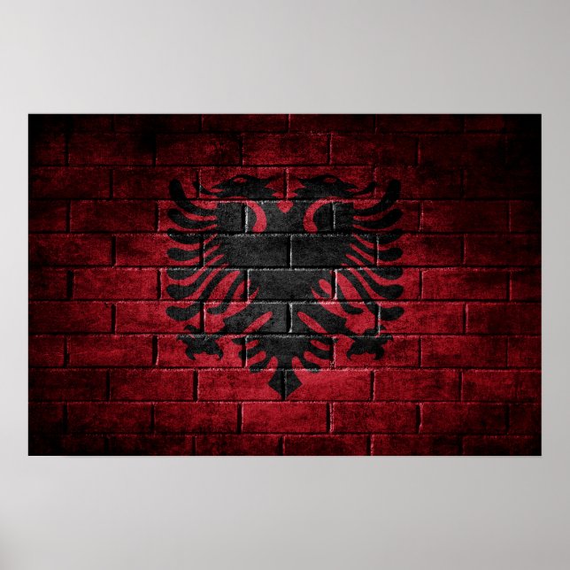 Albania flag wall poster (Front)