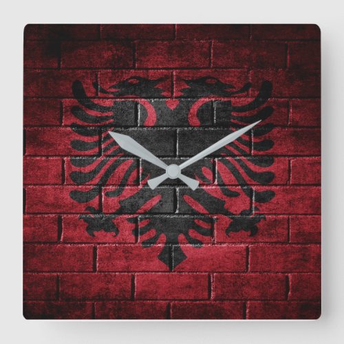 Albania flag wall square wall clock