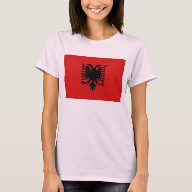 Albania Flag x Map T-Shirt (Front)