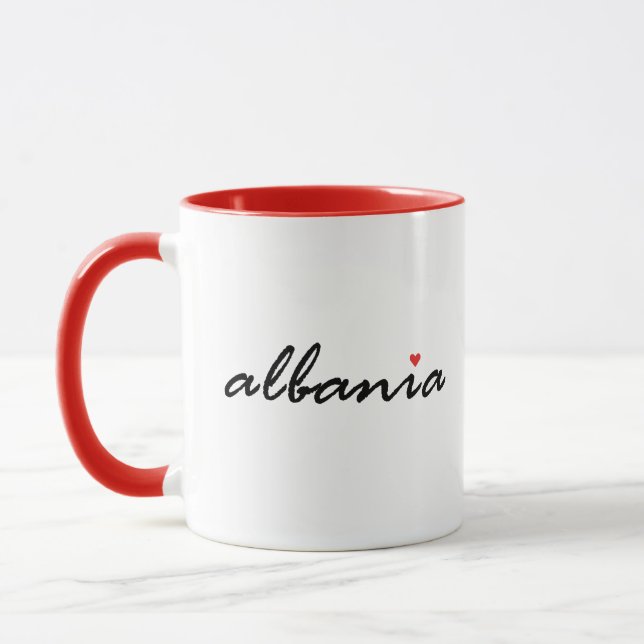 Albania, I love Albania Mug (Left)