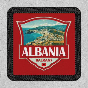 Albania Illustration Retro Badge