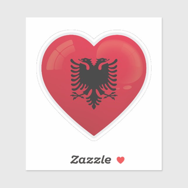 Albania Love Icon Sticker (Sheet)