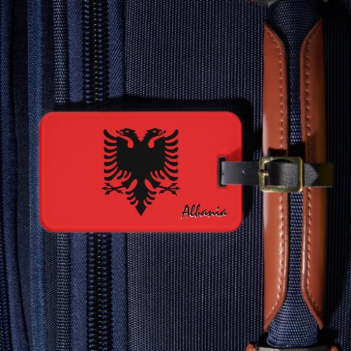 Albania Luggage Tags patriotic Albanian Flag Luggage Tag