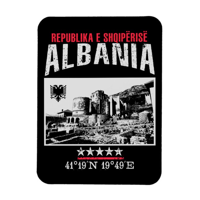 Albania Magnet (Vertical)