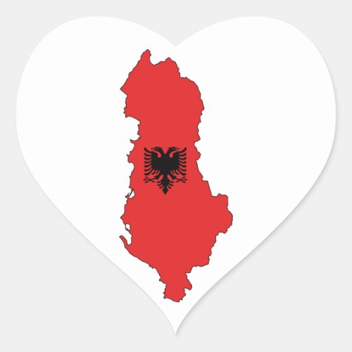 Albania _ map and flag _ sticker