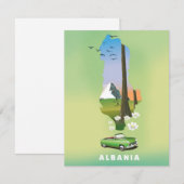 Albania map Illustrated travel poster (Front/Back)