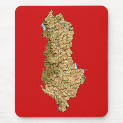 Albania Map Mousepad