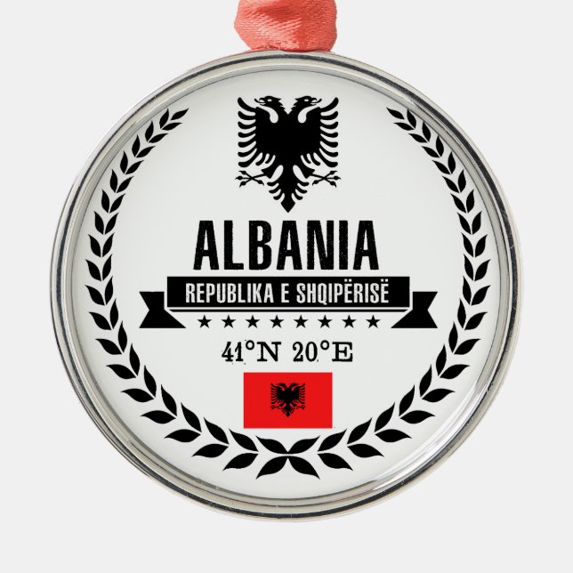 Albania Metal Ornament (Front)